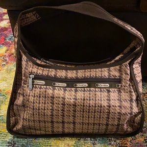 Lesportsac Houndstooth satchel bag EUC